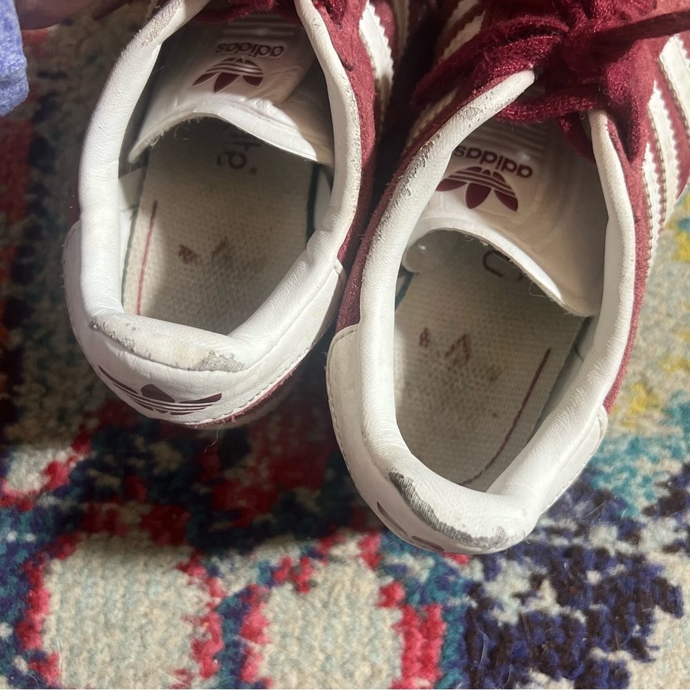 Adidas Kids Gazelle Maroon Sneakers 11.5 - Picture 7 of 9